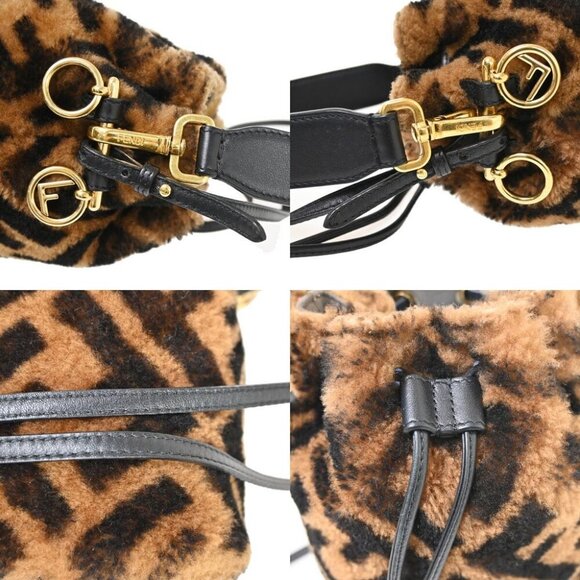 FENDI Zucca Pattern Mon Tresor 2Way Drawstring Mini Hand Bag - Picture 4 of 11